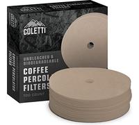 COLETTI Bozeman Percolator Coffee Filters 3.75in - 100 Disc Coffee Filters for Percolators - Premium (Brown - Paper, 3.75”)