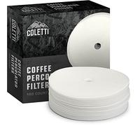 COLETTI Bozeman Percolator Coffee Filters 3.75in - 100 Disc Coffee Filters For Percolators - Premium (White - Synthetic, 3.75”)