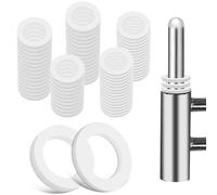 Colexy 100 Pcs Plastic Washers, Spacer Washers for Door Hinges, High 1mm & 2mm, O-Rings Gasket Nylon Washers Round Flat Washers Room Doors Parts Fitting Rings for Door Hinge 10mm x 15mm