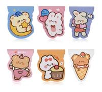 Colexy 6PCS Magnetic Bookmarks, Cute Animal Magnetic Bookmarks, Magnet Book Mark Set, Cartoon Animal Page Markers, Magnet Bookmark Clips for Kids Students Teachers Book Lovers, Bear and Bunny Designs
