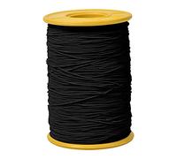Colexy Elastic Thread 0.5 mm x 380 m, Polyester Cord Thread, Bead Cord, Rubber Thread, Elastic Cord, Rolls Nylon Thread for DIY Bracelet Necklace Jewellery Craft (Black)