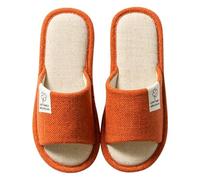 Colexy House Slippers Men Women Non Slip Slippers Super Soft Quick Dry Guest Slippers Indoor Slippers Spring Summer Hotel Spa Slippers, orange, 4/5 UK