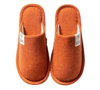 Colexy House Slippers Women Men Non-Slip Slippers Super Soft Quick Dry Guest Slippers Indoor Slippers Autumn Winter Hotel Spa Slippers, orange, 4/5 UK