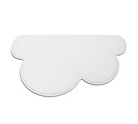 Colexy Non Slip Silicone Dog Bowl Mat with Raised Edge for Cats & Dogs, Waterproof & Easy to Clean (Grey, Cloud)