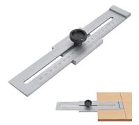 Colexy Precision Gauge 200 mm Precision Gauge Chrome Scale Laser Step mm Edge Hardened Cutout Tool for Precise Marking Marking Auxiliary Lines
