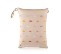 Colexy Wetbag Nursery Large Wet Bag Nappy, Changing Bag with Zip, Swimming Bag, Wet Bag, Reusable, Waterproof, Personalised, for Toddler Nappies, Beach, beige, Normal