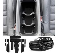 Coleya Anti-slip Mats Compatible with Jeep Avenger 2023 2024, Jeep Avenger Accessory Rubber Mats for Armrest, Center Console, Cup Holder, Door Groove (Black)