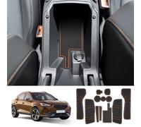 Coleya Non-Slip Mats Compatible with Cupra Formentor 2021-2024 (Automatic Electronic), Formentor Rubber Mats for Center Console, Cup Holder, Door Seam, Armrests (Brass)