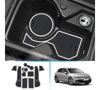 Coleya Non-Slip Mats Compatible with VW Golf 8 2020-2024, Rubber Mats for Center Console, Cup Holder, Door Seam, Armrests, Golf 8 Accessories Car Mat (White)