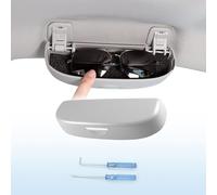 Coleya S Eat Leon 4 Cupra Formentor 2020 2021 Sunglasses Holder Case for Car Sun Visor, Sunglasses Organizer Box, Auto Glasses Storage Case, Car Glasses Cases (Grey)