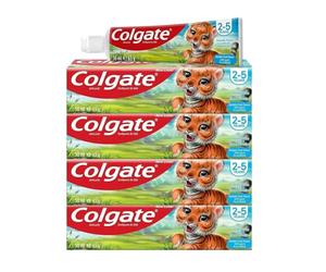 Colgate 2-5 Years Kids Smiles Anticavity Toothpaste Bubble Fruit Flavour 50ml, Cavity & Enamel Protection (Pack of 4)