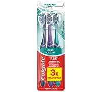 COLGATE - 360 Deep Clean Medium Toothbrush - eliminates Bacteria - interdental Strands Clean Between Teeth