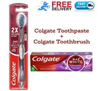 Colgate 360 Max White Expert Whitening Sonic Power Battery Toothbrush +Toothpast