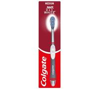 Colgate 360 Max White Sonic Power Medium toothbrush - Whitening toothbrush with Medium Bristles - Vibrating Polishing Bristles to Help Remove Surface Stains