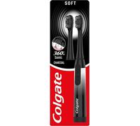 Colgate Battery 360 Sonic Charcoal Soft Toothbrush with charcoal infused bristles cleans in 4 ways for a healthy, whole mouth clean with a replaceable