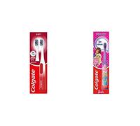 Colgate 360 Sonic Max White Battery Powered Toothbrush Cleans in 4 Ways and Polishes Teeth Surface & Barbie Kids Battery Powered Toothbrush, Assorted Colors