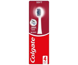 Colgate 360 Sonic Max White Battery Powered Toothbrush Head Refills 4Pk