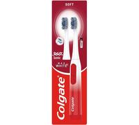 Colgate 360 Sonic Max White Battery Powered Toothbrush cleans in 4 ways and polishes teeth surface for a healthy, whole mouth clean with a replaceable