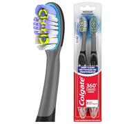 Colgate 360 Vibrate Deep Clean Battery Powered Electric Toothbrush, Medium Bristle Toothbrushes Powered by Sonic Technology, 2 Pack, Includes 1 AAA Battery