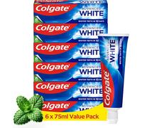 Colgate Advanced White Toothpaste, 6 x 75 ml - Whiter teeth 75 (Pack of 6)
