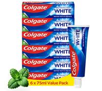 Colgate Advanced White Toothpaste, 6 x 75 ml Whiter teeth in 10 Days Clinic...