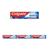 Colgate Advanced White Toothpaste 75ml - Teeth whitening Toothpaste - clinically Proven whitening - whitens in 10 Days - with Active Micro-Cleansing Crystals - new Stain Prevention - Enamel Safe