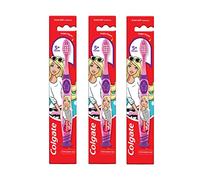 Colgate Barbie Manual Toothbrushes for Ages 5+ Multicoloured, Pack of 3, Extra Soft Bristles with Tongue Cleaner