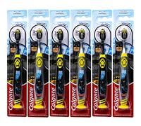 Colgate Batman Toothbrush for Children with Suction Cup, Kids 5+ Years Old, Extra Soft (Colors Vary) - Pack of 6