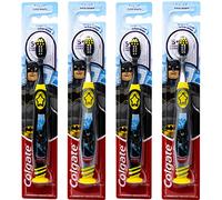 Colgate Batman Toothbrush for Children with Suction Cup, Kids 5+ Years Old, Extra Soft - Pack of 4
