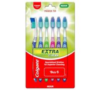 Colgate Extra Clean Toothbrush, Soft Bristle Toothbrush Combo Pack Offer - Medium (Pack of 6)