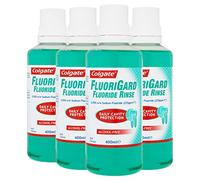 Colgate Fluorigard Fluoride Rinse Alcohol Free Mouthwash 400 ml, Daily Cavity Protection, Mint Flavour, Pack of 4