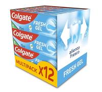 Colgate Fresh Gel Toothpaste with Fluorine | Toothpaste | Caries Protection | Healthy and Strong Enamel | Fresh Breath | Daily Use | Refreshing Mint Flavour | Pack of 12 x 75 ml