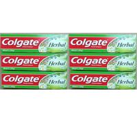 Colgate Herbal Toothpaste 100g - 6 Pack | Anticavity, Natural Herbal Extracts | Fresh Breath & Healthy Gums | Gentle Daily Oral Care for Strong Teeth - 6 Pack Bundle