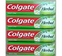 Colgate Herbal Toothpaste - Multipack of 4 Pack Toothpaste With Eucalyptus, Myrrh, Camomile and Sage - Bulk Fluoride Tooth Paste Gel For Gum Disease - 100ml