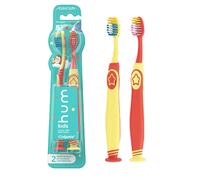 Colgate hum Kids Smart Manual Replacement Toothbrush Pack Yellow & Coral - 2 Count