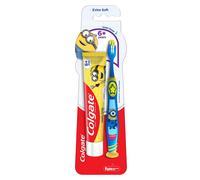 Colgate Kids (6+ Years) Minion Toothbrush, Extra Soft with Tongue Cleaner - 1 Pc & Minion Toothpaste - 40 Grams, Manual, Multicolor