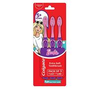Colgate Kids Barbie Toothbrush, Extra Soft with Tongue Cleaner (Pack of 3)