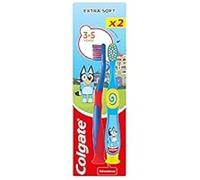 Colgate Kids Bluey Toothbrush 2-5 Years, Children’S Toothbrush X2, Small Brush Head for Easy Access, Extra Soft Bristles for Gentle Cleaning, Rounded Handle for Comfortable Grip