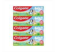 Colgate Kids Bluey Mint-Flavoured Fluoride Toothpaste 3+ Years 50ml x 4 - Gentle Toothpaste for Kids - Contains Dentist-Recommended Level of Fluor