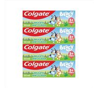 Colgate Kids Bluey Mint-Flavoured Fluoride Toothpaste 3+ Years 50ml x 4 - Gentle Toothpaste for Kids - Contains Dentist-Recommended Level of Fluoride - Maximum Cavity Protection - 4X Stronger Enamel