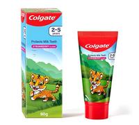 Colgate Kids Cocomelon Toothpaste for 2-5 Years Old, 80 g, 50% Less Abrasive Abrasive Toothpaste Formula for Baby Teeth Cavity Protection (Strawberry Flavor)