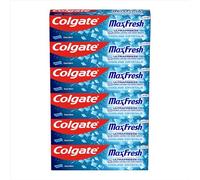 Colgate Max Fresh Cooling Crystals Toothpaste, Cool Mint, Anticavity Toothpaste, 10x Longer Lasting Cooling*, Toothpaste Multipack, 6 Pack, 75ml Tubes