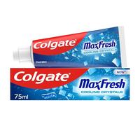 Colgate Max Fresh Cooling Crystals Toothpaste 75ml, Freshness Powered by UltraFreeze, 10x Longer-Lasting, Instant Burst of Freshness, Refreshing Cool-Mint Flavour (Pack of 6)