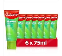 Colgate Max Fresh Fruit Fusion Zesty Lime Flavoured Toothpaste 75ml x 6 - Citrus Flavours with Refreshing Mint - with FreshFX Technology - Fluoride Protection - Fights Cavities - Protects Enamel