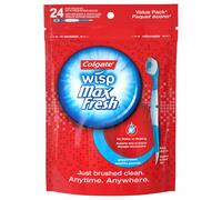 Colgate Max Fresh Wisp Disposable Mini Toothbrush, Peppermint - 24 Count
