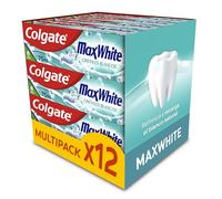 Colgate Max White Crystals Whitening Toothpaste, Pack 12 pcs x 75 ml, Complete Oral Health, Whitening Toothpaste with Protection Against Decay, Fresh Breath