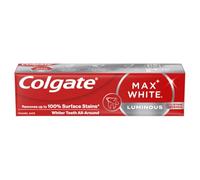 Colgate Max White Luminous Teeth Whitening Toothpaste 75ml, Removes Up to 100% of Surface Stains, Thoroughly Cleans All Around, Helps Prevent Future Discolouration, Enamel Safe for Daily Use