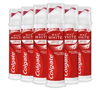 Colgate Max White Luminous Whitening Toothpaste Pump 6 x 100ml Pack - Mint