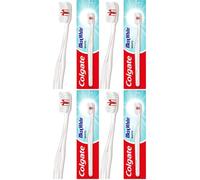 Colgate Max White Manual Toothbrush - Teeth whitening Toothbrush - Unique polishing Star - Helps to Remove Surface Stains - Helps to Reveal Natural Whiteness of Teeth (Pack of 4)