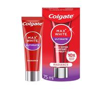 Colgate Max White Ultimate Radiance Whitening Toothpaste 75ml - 10X Whiter Teeth* - Instant Teeth Whitening Toothpaste^ - Deeply* Whitens - Helps Prevent Future Stains - Enamel Safe for Daily Use